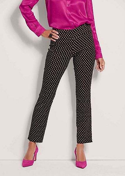 MADELEINE Bügelfaltenhose Baumwollhose mit grafischem Muster Knöchellange S günstig online kaufen