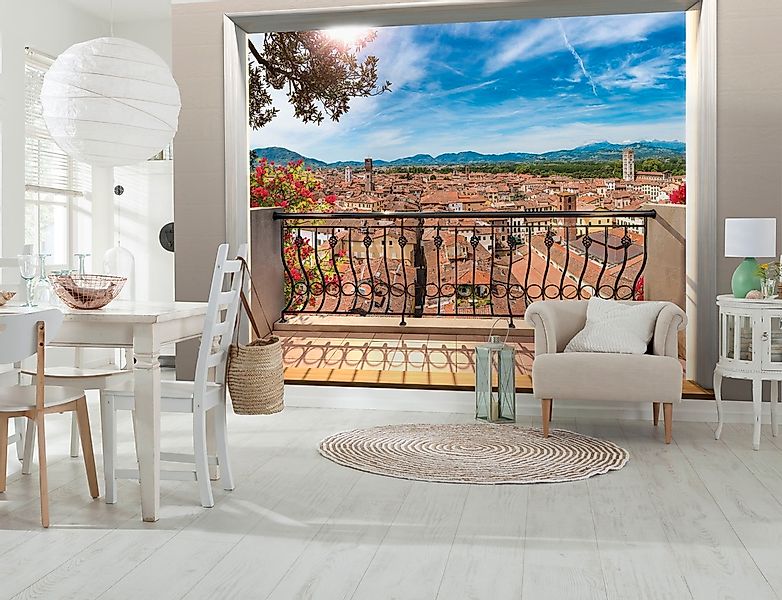 Komar Fototapete »Vlies - Balcony - Größe 368 x 248 cm«, bedruckt, Wohnzimm günstig online kaufen