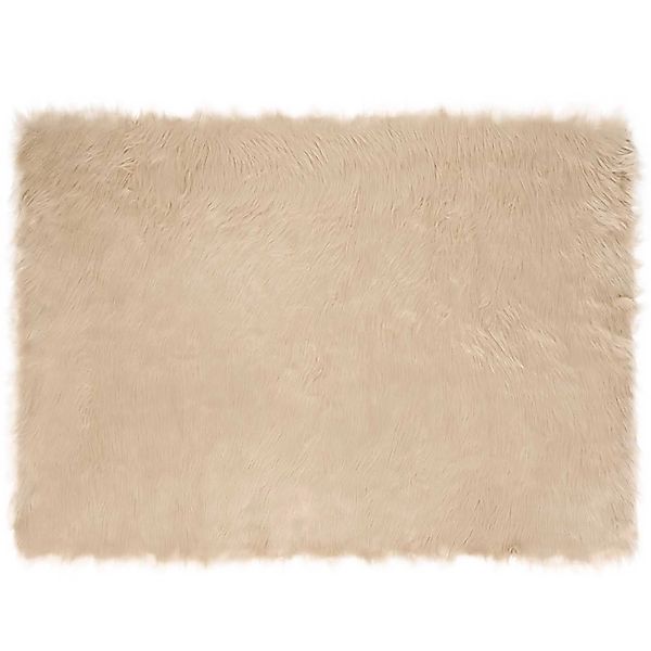 vidaXL Kunstschaffell Teppich Tafalla Beige 120 x 170 cm Polyester 42021482 günstig online kaufen