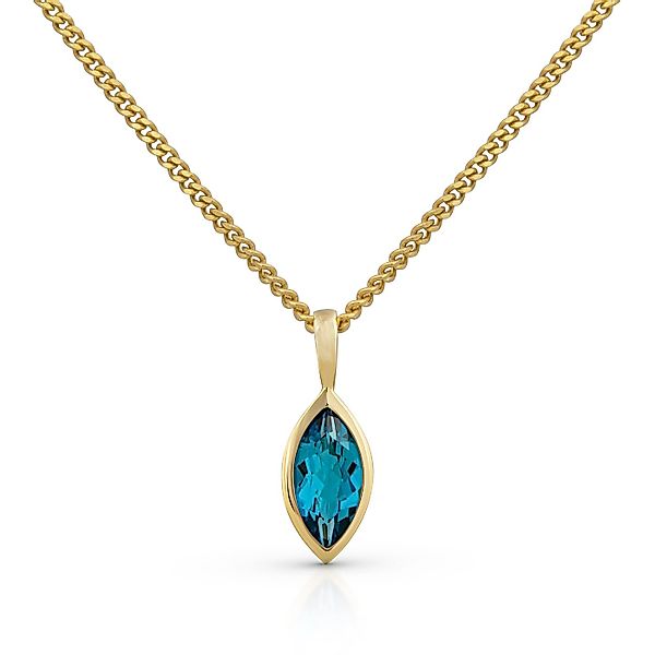 Orolino Kette mit Anhänger Gold 585 mit Blautopas (beh) London blue 42/45cm günstig online kaufen