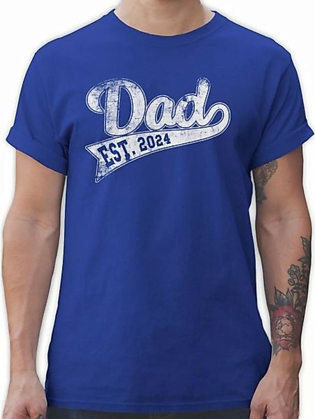 Shirtracer T-Shirt Dad Est. 2024 I Werdender Papa Vatertag Geschenk für Pap günstig online kaufen