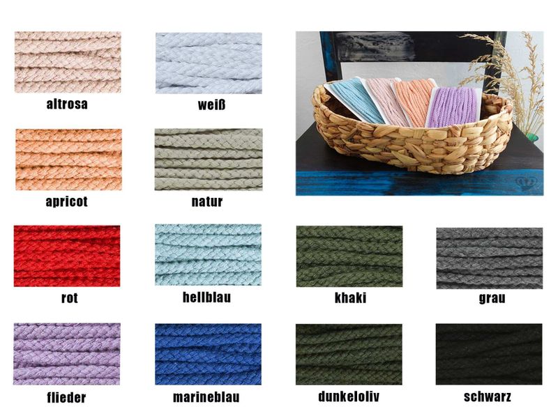 maDDma 10m Kordel 5-7mm geflochten Seil, günstig online kaufen