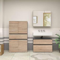Home affaire Midischrank "Wisla" mit 4 Türen & 1 Schublade, Breite 76 cm, H günstig online kaufen
