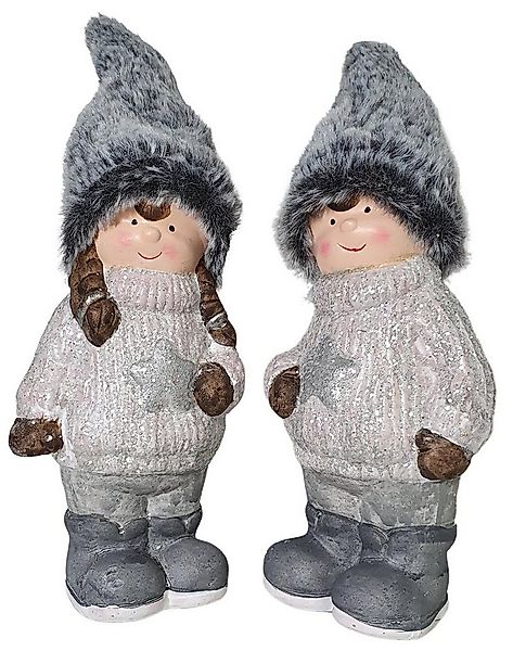 Bambelaa! Weihnachtsfigur Winterkinder Figuren Weihnachtsdeko Junge Mädchen günstig online kaufen