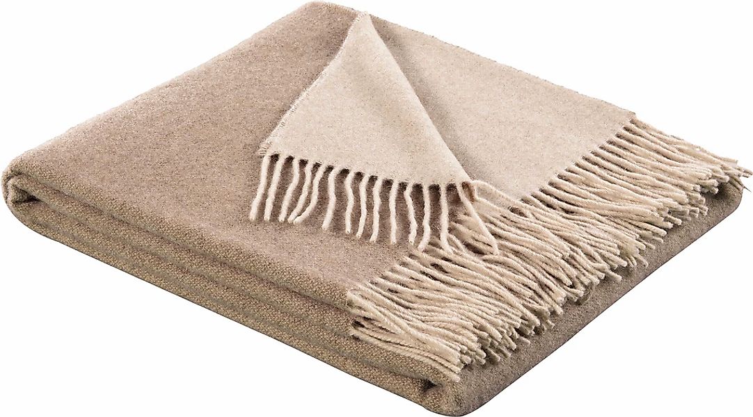 Biederlack Wohndecke "Soft Impression im Doubleface-Look" Wolle-Kaschmir-Mi günstig online kaufen