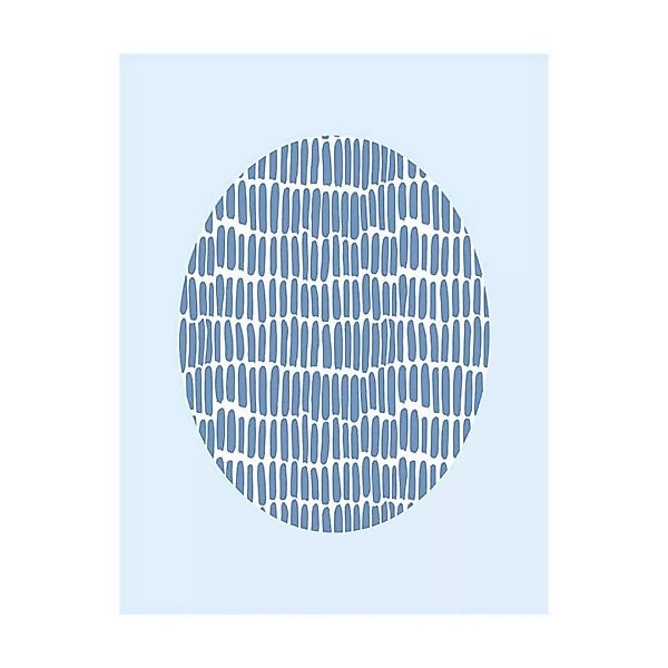 Komar Wandbild Shelly Patterns Blue Muscheln B/L: ca. 40x50 cm günstig online kaufen