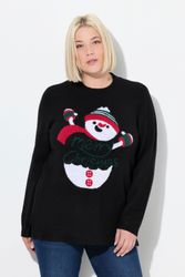 Ulla Popken Strickpullover Pullover Weihnachtsmotiv Stehkragen günstig online kaufen