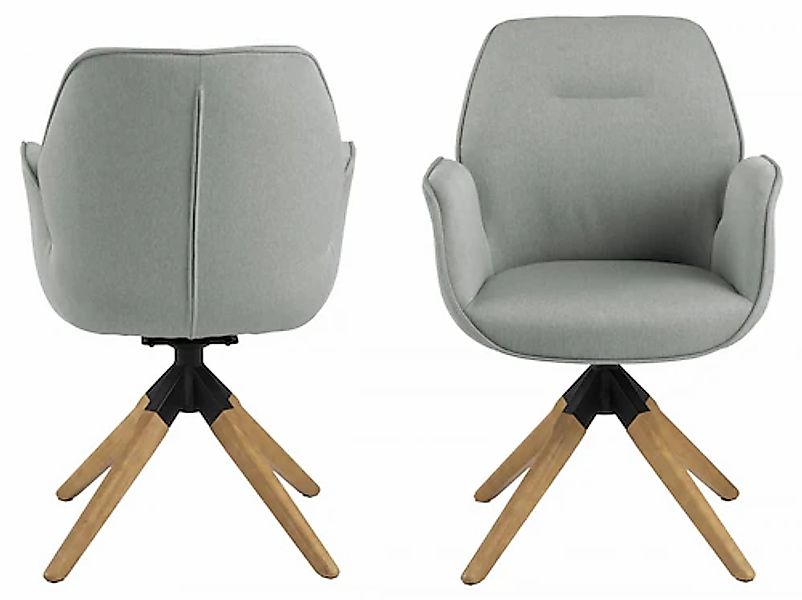 ACTONA GROUP Esszimmerstuhl »Alma« () 1 Stk. Polyester mit eleganten Kedern günstig online kaufen