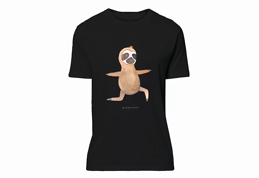Mr. & Mrs. Panda T-Shirt Faultier Yoga - Schwarz - Geschenk, Krieger, Fault günstig online kaufen