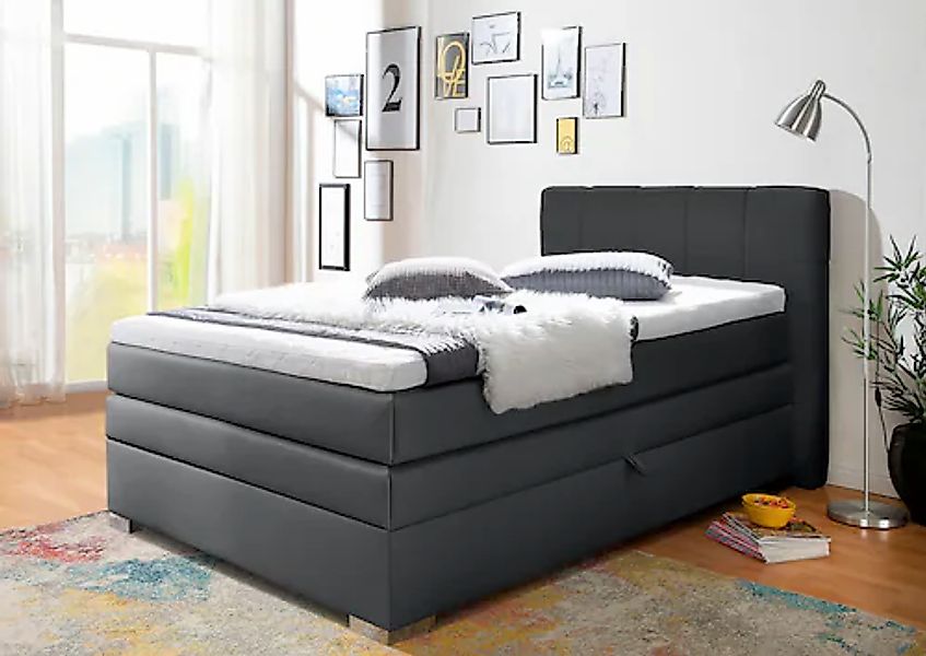 INOSIGN Boxspringbett »Airdrie«, inkl. Bettkasten und Topper günstig online kaufen