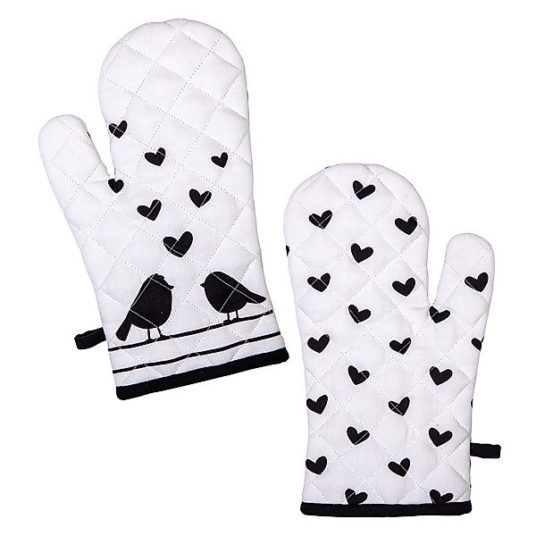 Clayre & Eef Topfhandschuhe Love birds, günstig online kaufen