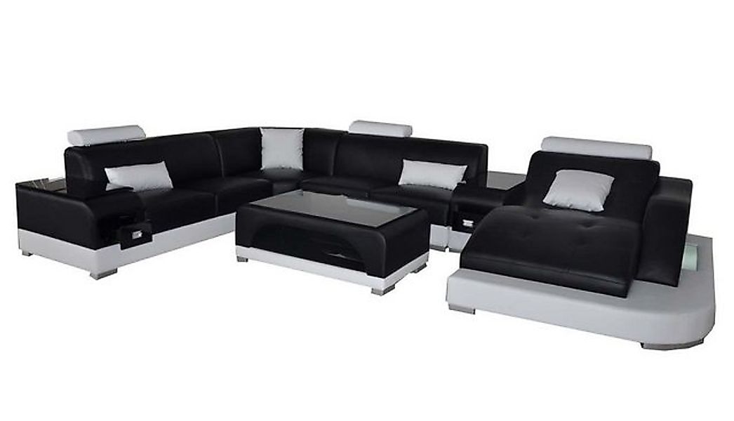 JVmoebel Sofa Leder Eck Sofa Eck Wohnlandschaft Garnitur Design Modern Couc günstig online kaufen