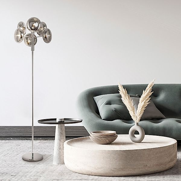 Näve Stehleuchte Orion Chrome Ø 44 cm x 165 cm günstig online kaufen