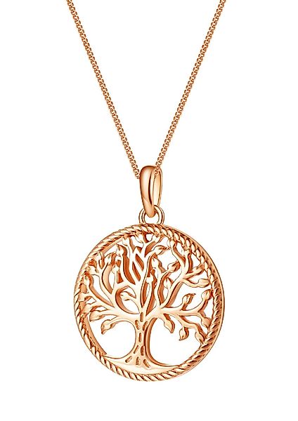 Hey Happiness Silberkette Damen Lebensbaum, 18K günstig online kaufen
