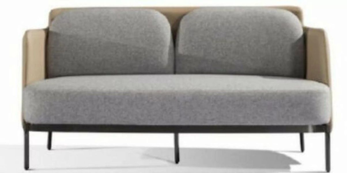 JVmoebel Sofa Klassischer Grauer Stil 2-Sitzer Sofa Möbel gepolsterte Texti günstig online kaufen