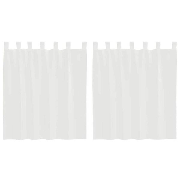 vidaXL Voile Vorhänge mit Stangentaschen 2 Stk Weiß 4102241 günstig online kaufen