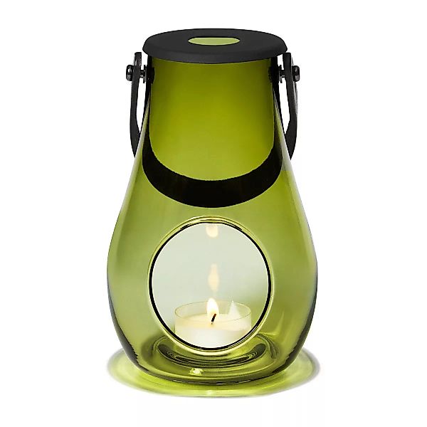 Design With Light Windlicht olivgrün 16,5cm günstig online kaufen