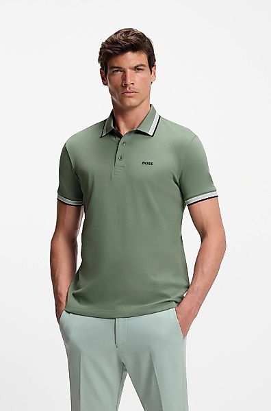 BOSS GREEN Poloshirt "Paddy" mit kontrastfarbenen Streifen am Kragen günstig online kaufen
