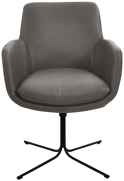 K+W Komfort & Wohnen Drehstuhl "Pego" () filigranem 4-Fuß-Gestell in schwar günstig online kaufen