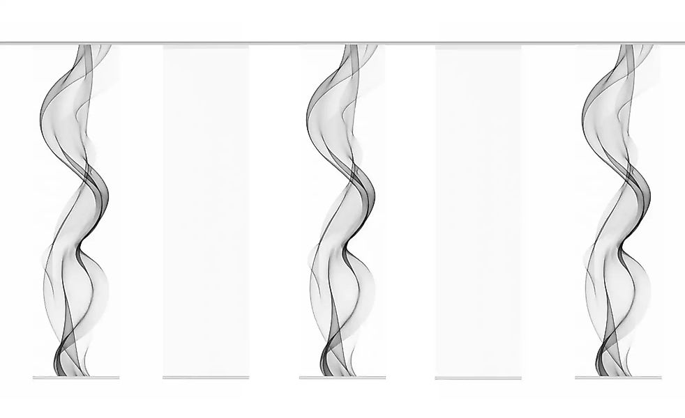 HOME WOHNIDEEN Schiebegardine "ALBERTA" Klettband 5 Stk. tlg. HxB: 245x60, günstig online kaufen