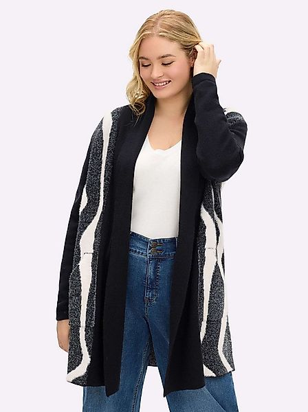 Sheego Strickjacke Strickjacke Langarm Jacquard günstig online kaufen