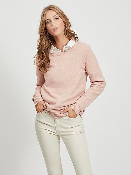 Vila Rundhalspullover VIRIL-O-PULLI Feinstrick mit feinen günstig online kaufen