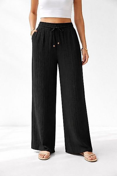 SUBLEVEL Chinos Damen Sommerhose Freizeit Weit geschnitten Stoff Fließende günstig online kaufen