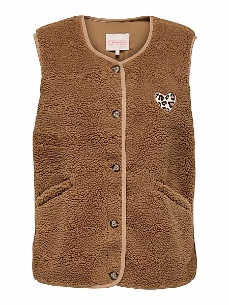 ONLY Plüschweste "ONLBABY LIFE TEDDY VEST PNT CS" Kunstfaser Plüsch günstig online kaufen
