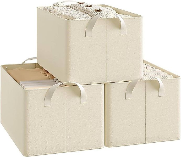 Woltu Aufbewahrungsbox (3 St), Aufbewahrungswürfel Stoff, mit Griffen, falt günstig online kaufen