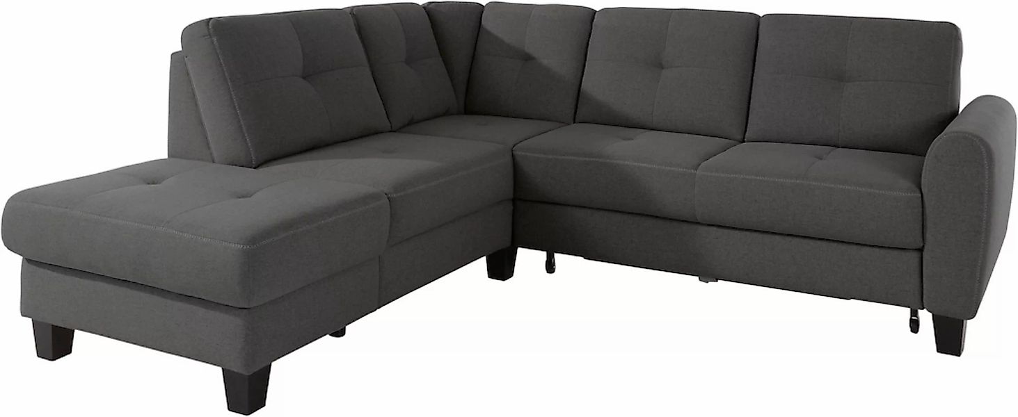 sit&more Ecksofa "Varese L-Form", mit Federkern, wahlweise mit Bettfunktion günstig online kaufen