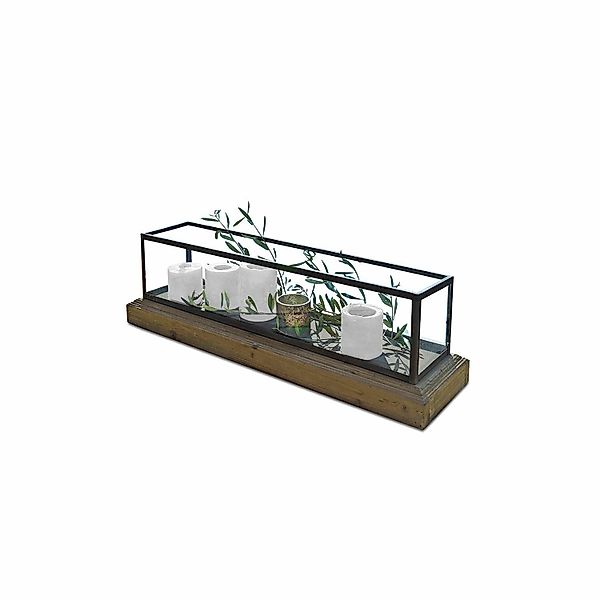 Mirabeau Windlicht Windlicht Curgy braun/klar günstig online kaufen