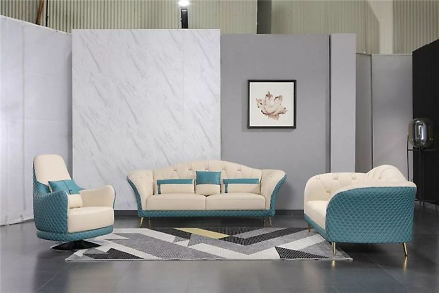 JVmoebel Sofa Luxus Moderne Sofagarnitur 3+1+1 Sitzer Edelstahlfüße Neu, Ma günstig online kaufen