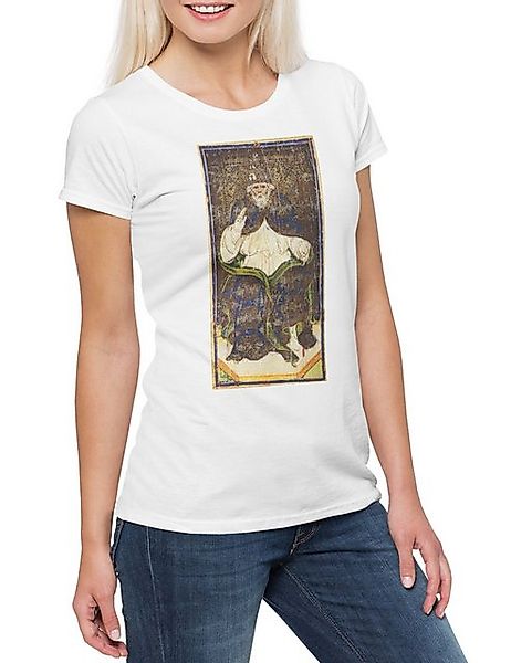 Urban Backwoods Print-Shirt Tarot Arcanum Hierophant Damen T-Shirt Karte Ka günstig online kaufen