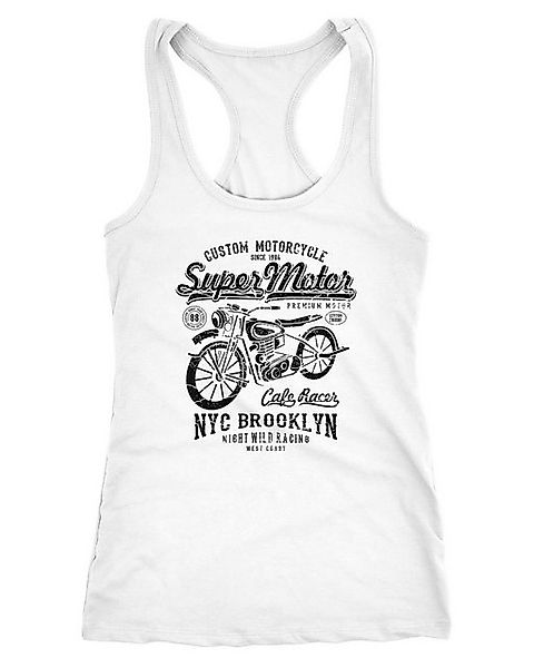 Neverless Tanktop Damen Tank Top Motorrad Super Motor Biker Racerback Tankt günstig online kaufen