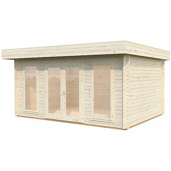 Palmako Bret Holz-Gartenhaus Natur Flachdach Unbehandelt 502 cm x 338 cm günstig online kaufen