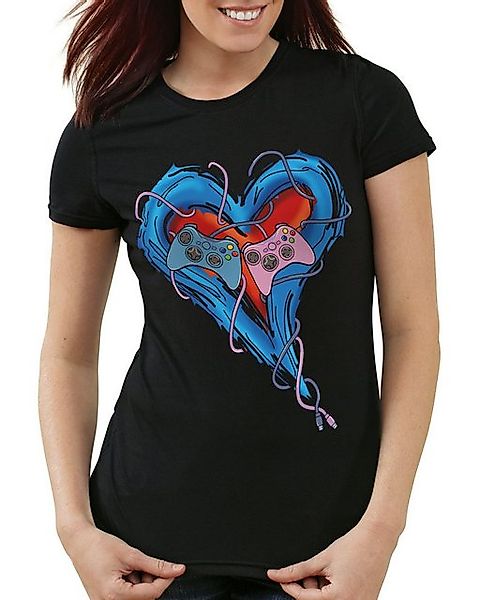 style3 T-Shirt Gamer Love videospiel partnerschaft liebe günstig online kaufen