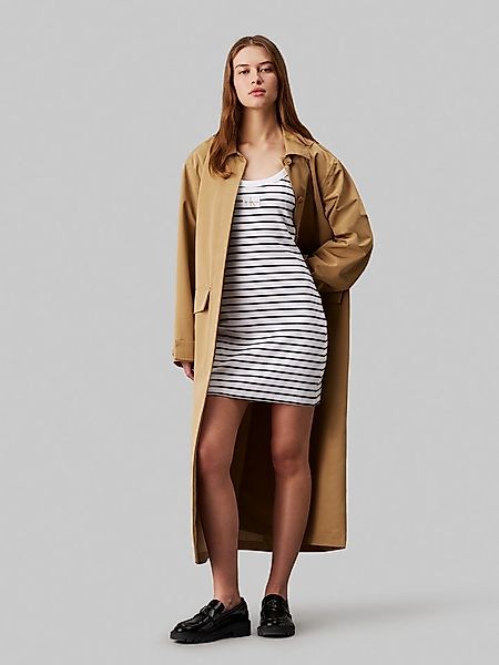 Calvin Klein Jeans Trägerkleid WOVEN LABEL RIB TANK DRESS mit Logopatch günstig online kaufen