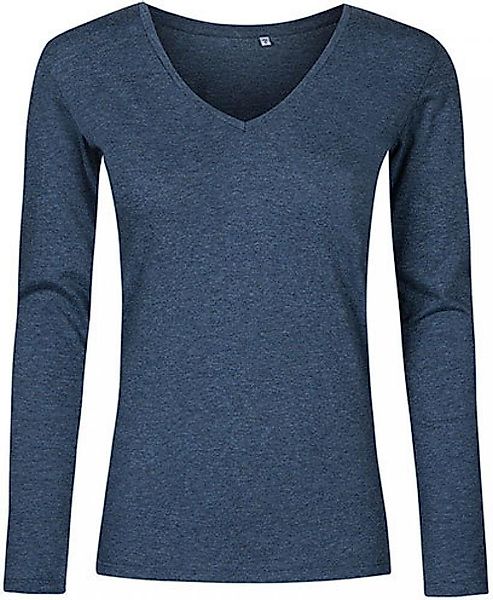 Promodoro Langarmshirt Damen V-Neck T-Shirt Longsleeve, günstig online kaufen