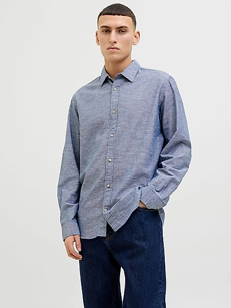 Jack & Jones Langarmhemd "JJESUMMER SHIRT LS SN" mit Hemdkragen günstig online kaufen