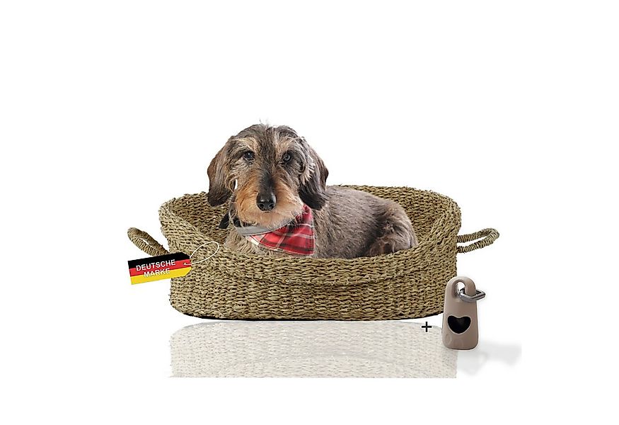 Rohrschneider Tierbett Hundebett Seegras Tierkorb mit Henkel 2 Größen günstig online kaufen