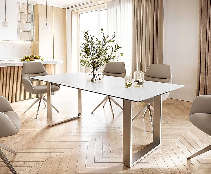 DELIFE Esstisch Edge, Keramik Laminam® Statuarietto günstig online kaufen