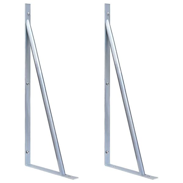 vidaXL Stützen für Zaunpfosten 2 Stk Verzinkter Stahl 148988 günstig online kaufen