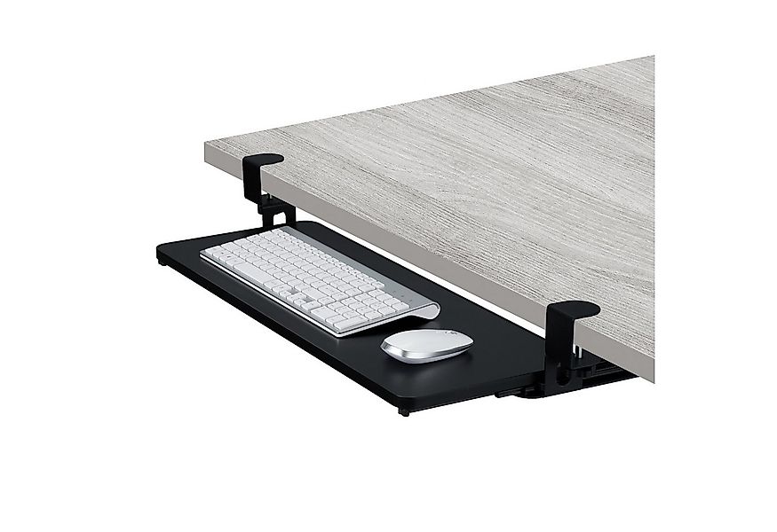 relaxdays Schreibtischaufsatz Ausziehbare Tastaturablage zum Klemmen, schwa günstig online kaufen