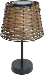 näve Außen-Tischleuchte "Solar-Tisch-Leuchte Rattan braun "RADA"" 1 Stk. Wa günstig online kaufen