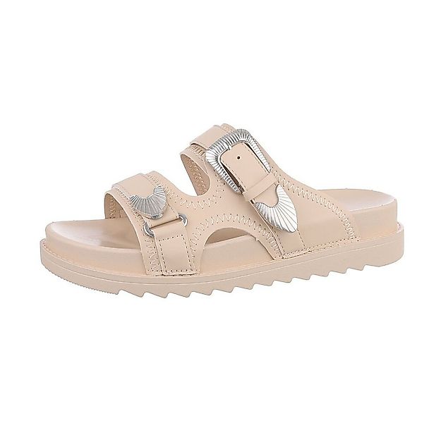 Ital-Design Damen Mules Freizeit Plateausandaletten (85698193) Flach Pantol günstig online kaufen