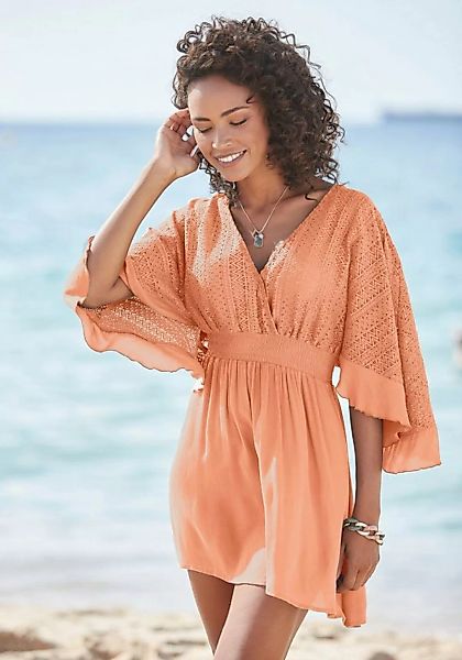 LASCANA Tunikakleid mit weiten Ärmeln, aus Spitze, Blusenkleid, Strandmode günstig online kaufen