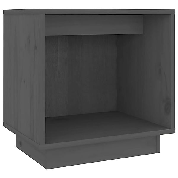 vidaXL Nachttisch Grau 40x30x40 cm Massivholz Kiefer Modell 1 günstig online kaufen