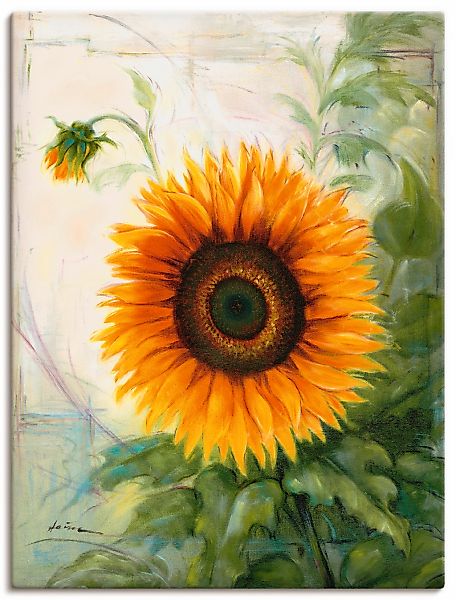 Artland Leinwandbild "Sonnenblume" Blumen 1 Stk. tlg. auf Keilrahmen gespan günstig online kaufen