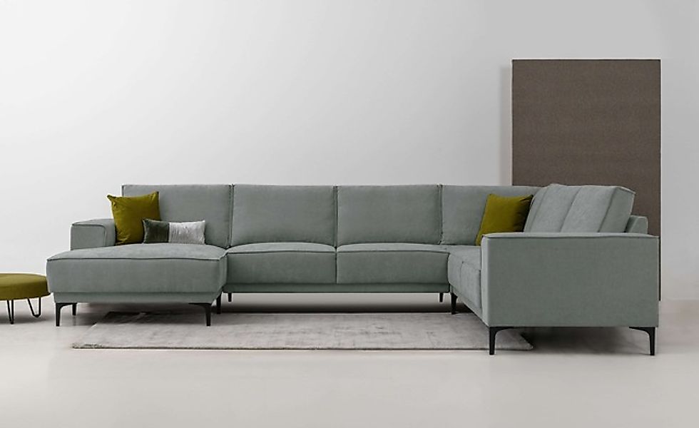 Places of Style Wohnlandschaft »XXL Sofa Oland, Struktur, Flachgewebe, Luxu günstig online kaufen