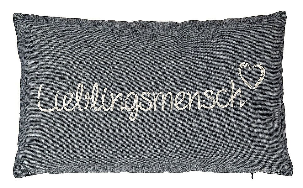 G.Wurm GmbH Dekokissen Zierpolster Lieblingsmensch mit Herzsymbol und Zipp, günstig online kaufen